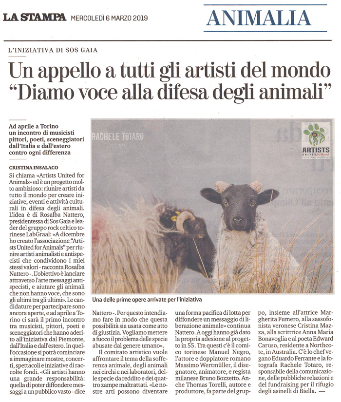 la-stampa-6-marzo-2019-artists-united-for-animals